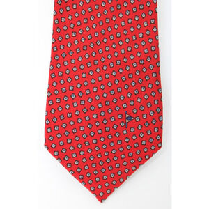 Vintage Men’s Fendi Red Silk Tie Hand Made In Italy Skinny 3"